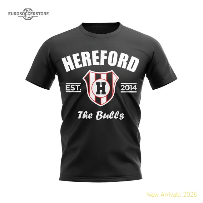 Hereford Established Football T-Shirt (Black)-Football Jersey Hub