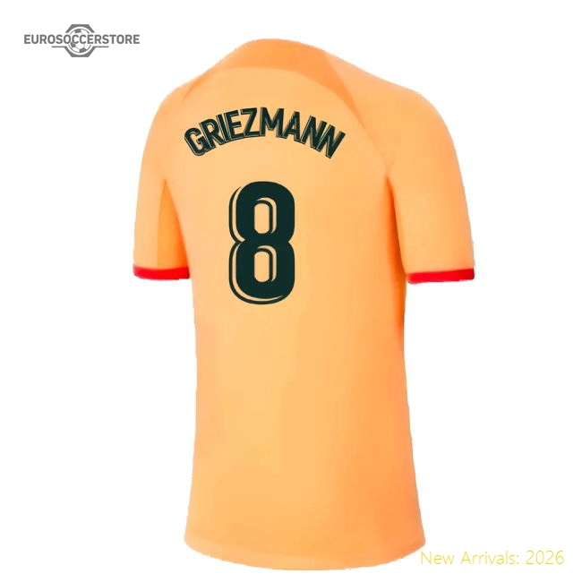 2022-2023 Atletico Madrid Third Shirt (Kids) (GRIEZMANN 8)-Football Jersey Hub