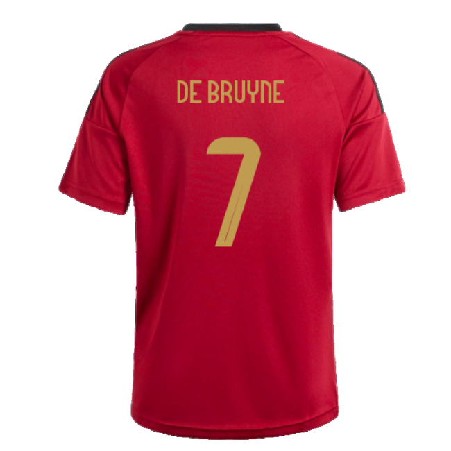 2024-2025 Belgium Home Fan Shirt (Kids) (De Bruyne 7)-Football Jersey Hub