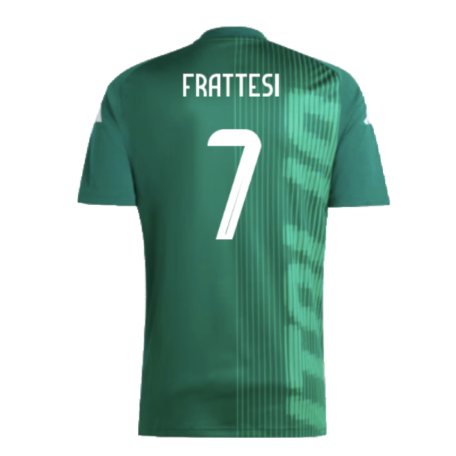 2024-2025 Italy Pre-Match Shirt (Green) (FRATTESI 7)-Football Jersey Hub