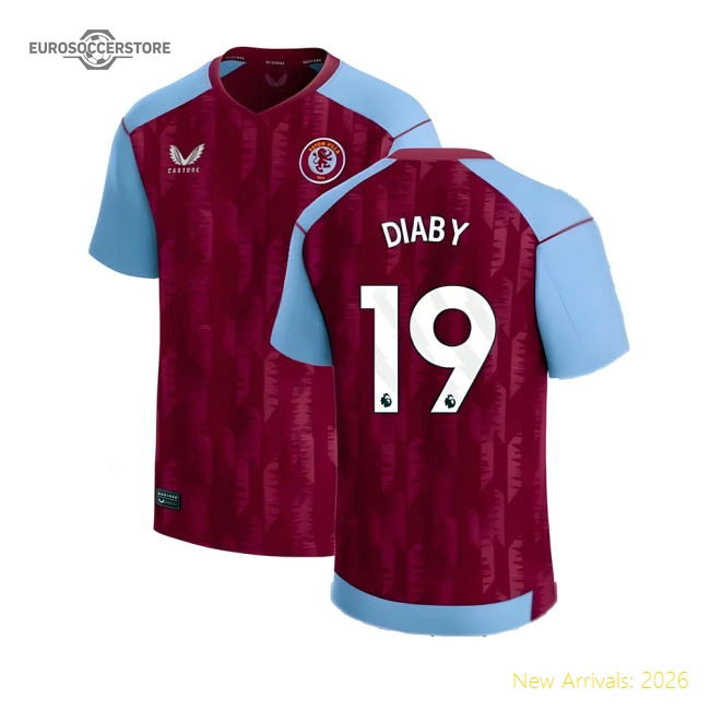 2023-2024 Aston Villa Home Shirt (Kids) (Diaby 19)-Football Jersey Hub