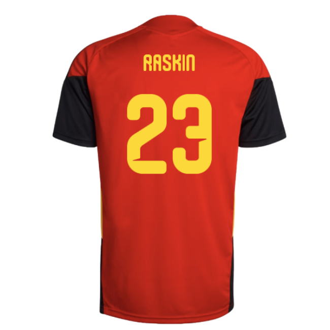 2026-2027 Belgium Training Jersey (Red) (Raskin 23)-Football Jersey Hub