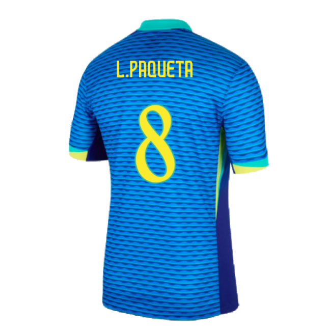 2024-2025 Brazil Away Shirt (L.Paqueta 8)-Football Jersey Hub