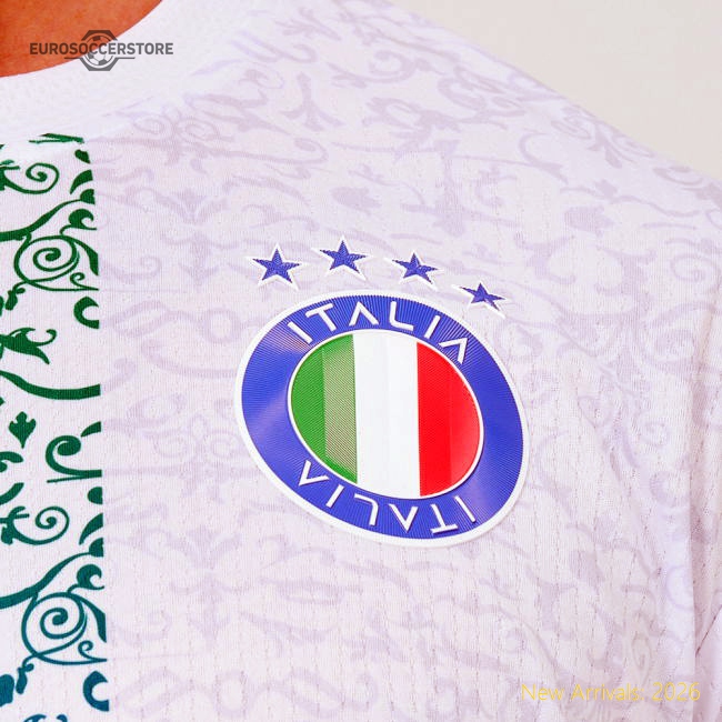 Italy Legacy Football Jersey White (Wolvate) Adult Short Sleeve-Football Jersey Hub