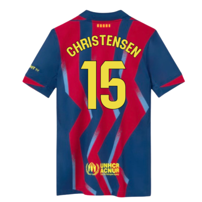 2025-2026 Barcelona Fourth Shirt (Kids) (Christensen 15)-Football Jersey Hub