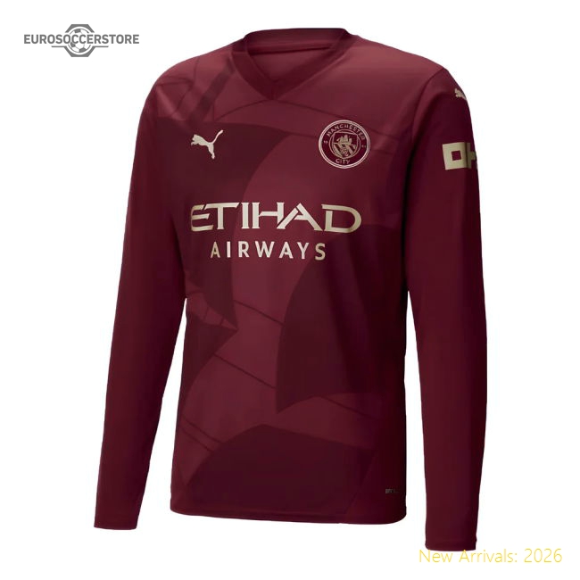 2024-2025 Man City Third Long Sleeve Shirt-Football Jersey Hub