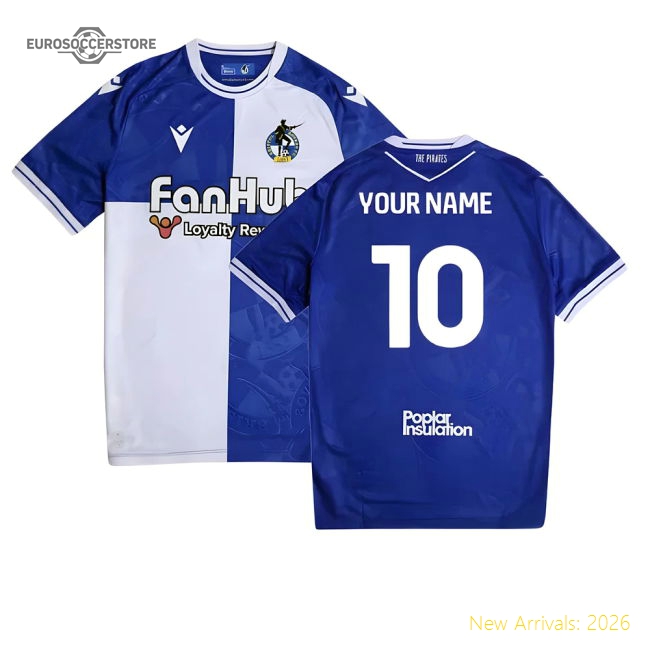 2025-2026 Bristol Rovers Home Shirt (Your Name)-Football Jersey Hub