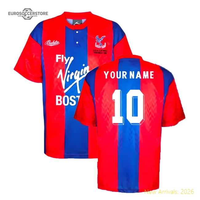 Crystal Palace 1991 ZDS Cup Final Shirt (Your Name)-Football Jersey Hub