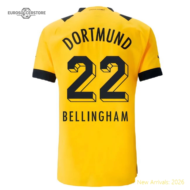 2022-2023 Borussia Dortmund Authentic Home Shirt (BELLINGHAM 22)-Football Jersey Hub