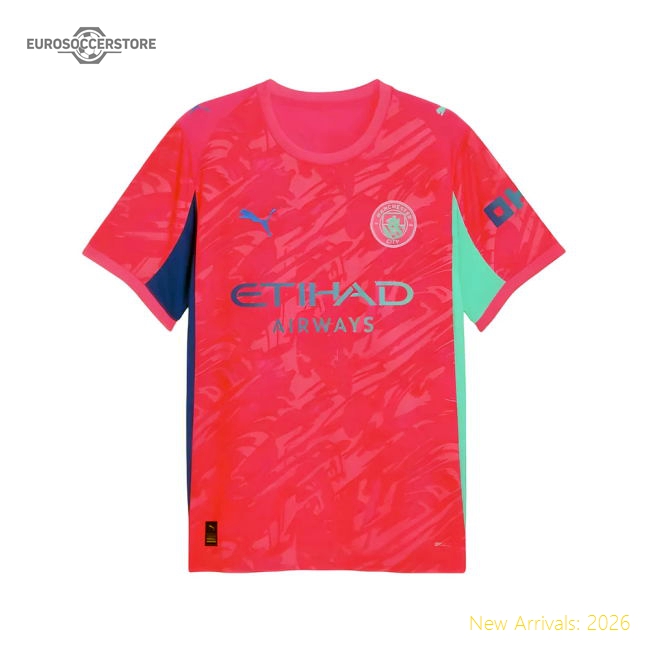 2025-2026 Man City Goalkeeper Home Shirt (Pink)-Football Jersey Hub