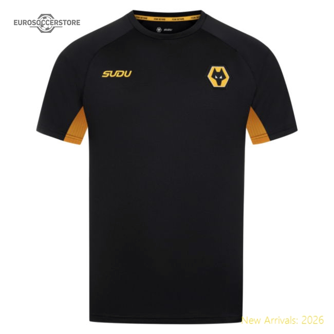 2025-2026 Wolves Coaches Training T-Shirt (Black) (Your Name)-Football Jersey Hub