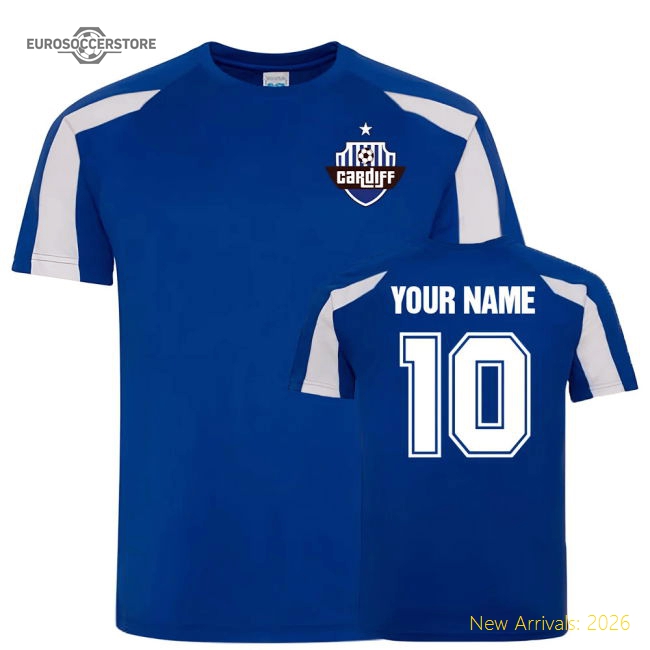 Your Name Cardiff City Sports Training Jersey (Blue)-Football Jersey Hub