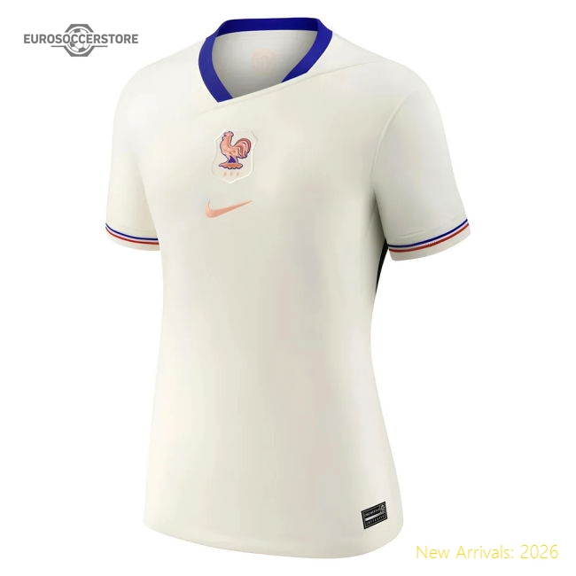2025-2026 France Womens Team Away Shirt (Ladies)-Football Jersey Hub
