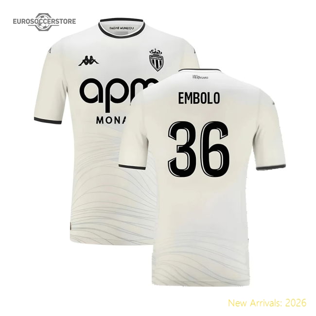 2024-2025 AS Monaco Third Shirt (Embolo 36)-Football Jersey Hub