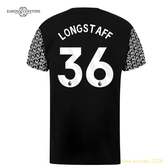 Newcastle Graphic T-Shirt (Black) (Longstaff 36)-Football Jersey Hub
