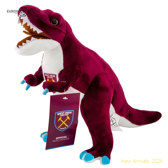 West Ham United FC Plush T-Rex-Football Jersey Hub