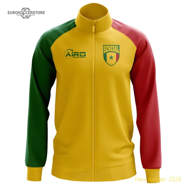 Senegal Concept Football Track Jacket (Yellow) - Kids-Football Jersey Hub