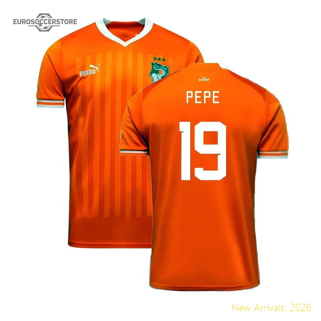 2023 Ivory Coast Home AFCON Winner Shirt (Pepe 19)-Football Jersey Hub