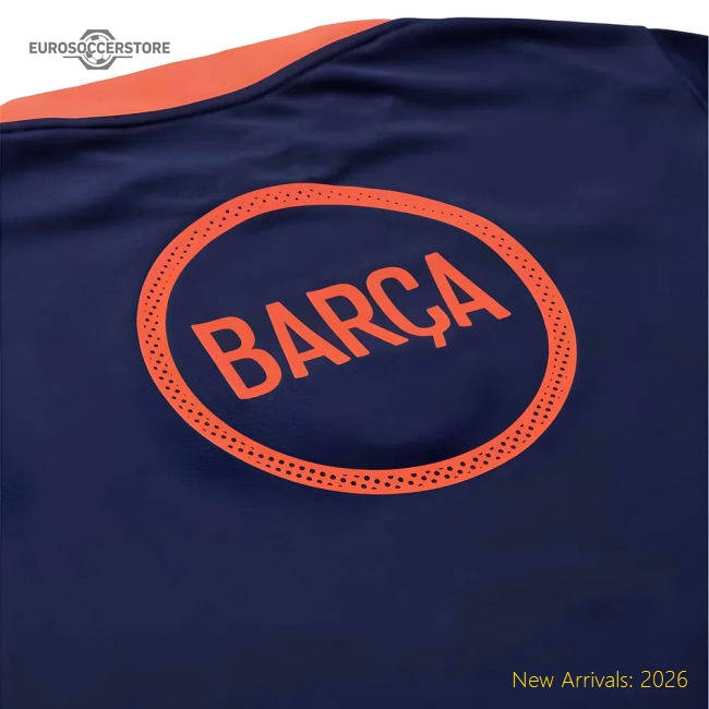 2025-2026 Barcelona T90 Third Dri-Fit Pre-Match Shirt (Navy)-Football Jersey Hub