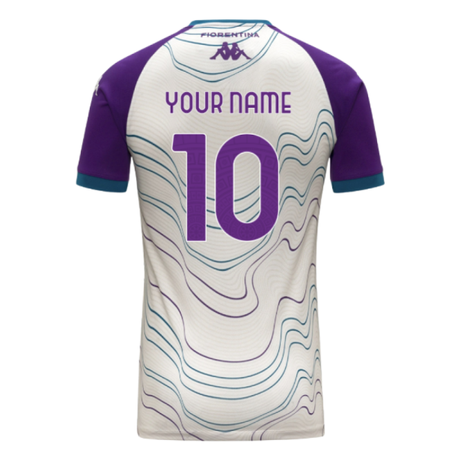 2025-2026 Fiorentina Pre Match Shirt (White-Violet) (Your Name)-Football Jersey Hub