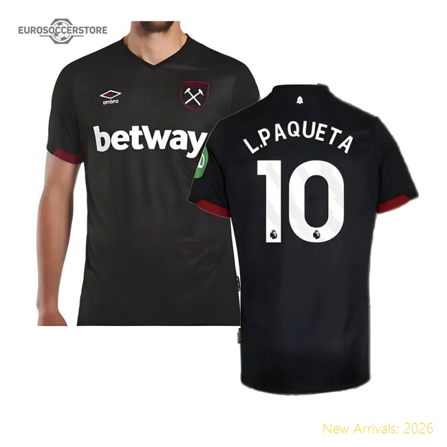 2024-2025 West Ham Away Shirt (L.Paqueta 10)-Football Jersey Hub