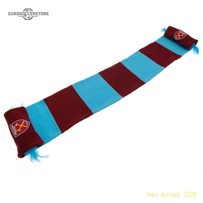 West Ham United FC Bar Scarf-Football Jersey Hub
