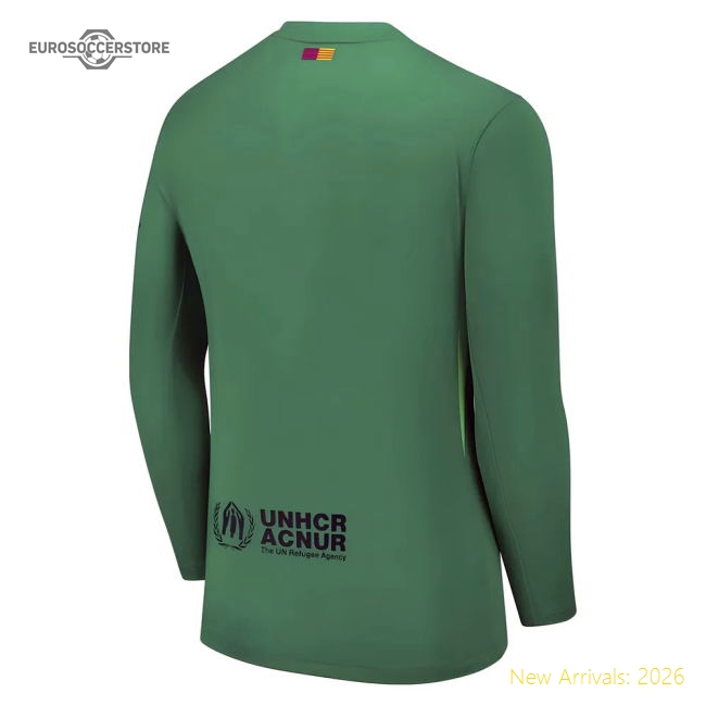 2025-2026 Barcelona Home Goalkeeper Shirt (Green)-Football Jersey Hub