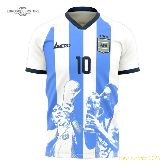 Messi x Maradona Argentina World Cup Tribute Shirt-Football Jersey Hub