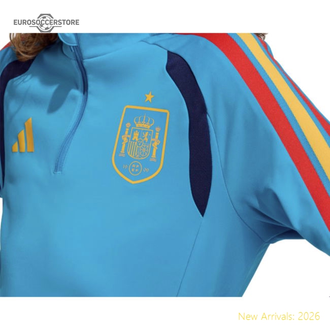 2026-2027 Spain Training Top (Bold Aqua) - Kids-Football Jersey Hub