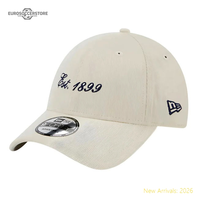 2023-2024 AC Milan Needle Cord 9FORTY Adjustable Cap (Cream)-Football Jersey Hub