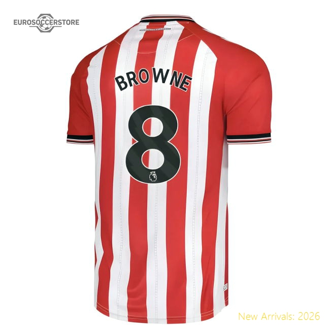 2025-2026 Sunderland Home Shirt (Browne 8)-Football Jersey Hub