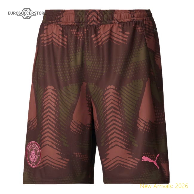 2024-2025 Man City Third Goalkeeper Shorts (Espresso Brown)-Football Jersey Hub