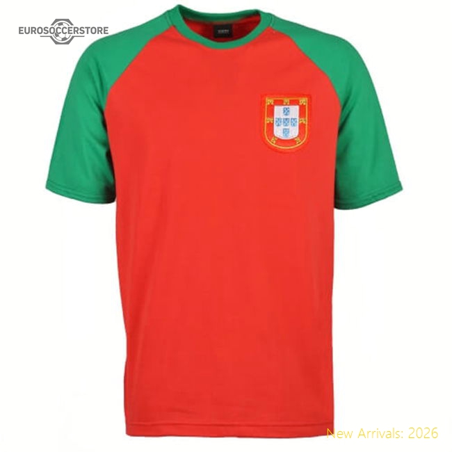 Portugal Raglan Sleeve Red/Green T-Shirt-Football Jersey Hub