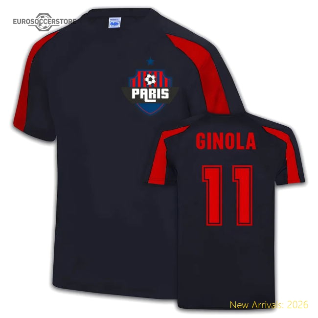 PSG Sports Training Jersey (David Ginola 11)-Football Jersey Hub