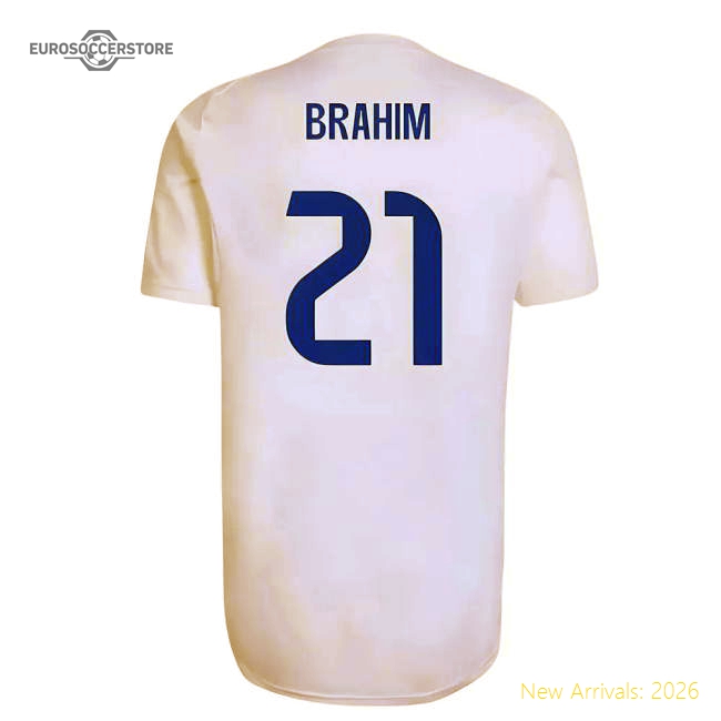 2025-2026 Real Madrid EU Training Jersey (White) (Brahim 21)-Football Jersey Hub