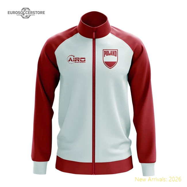 Poland Concept Football Track Jacket (White)-Football Jersey Hub