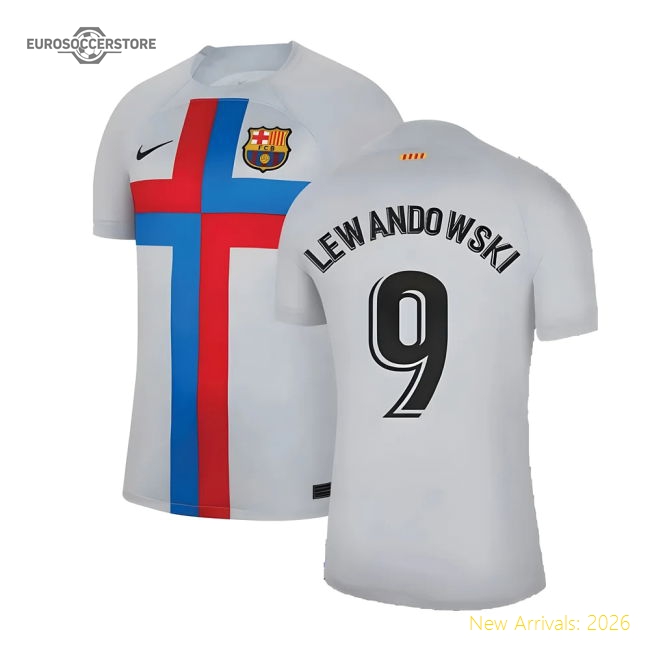 2022-2023 Barcelona Third Shirt (LEWANDOWSKI 9)-Football Jersey Hub