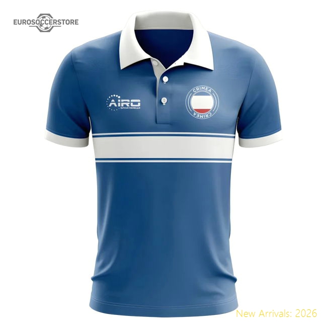Crimea Concept Stripe Polo Shirt (Blue)-Football Jersey Hub