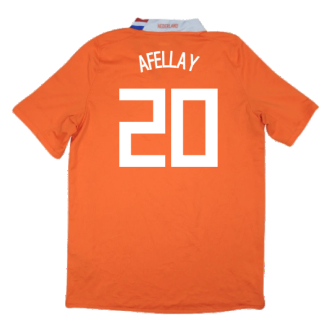 Holland 2008-10 Home Shirt ((Excellent) M) (Afellay 20)-Football Jersey Hub