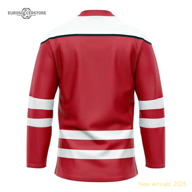 Denmark Home Ice Hockey Shirt-Football Jersey Hub