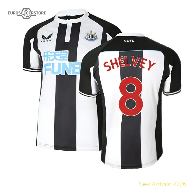 2021-2022 Newcastle United Home Shirt (SHELVEY 8)-Football Jersey Hub