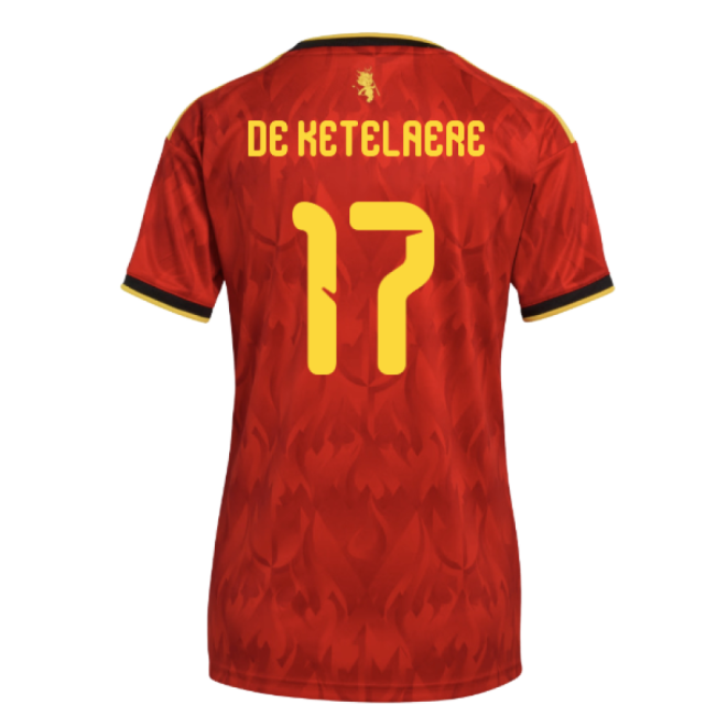 2026-2027 Belgium Home Shirt (Womens) (De Ketelaere 17)-Football Jersey Hub