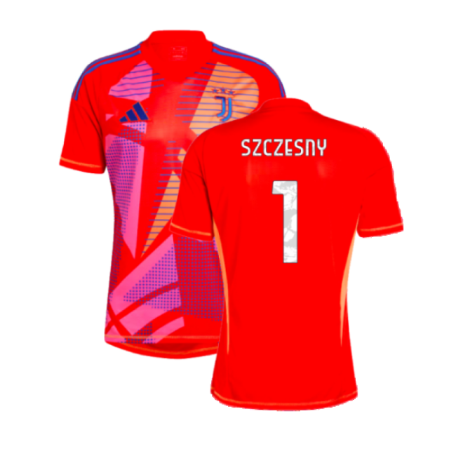 2024-2025 Juventus Home Goalkeeper Shirt (Red) (Szczesny 1)-Football Jersey Hub