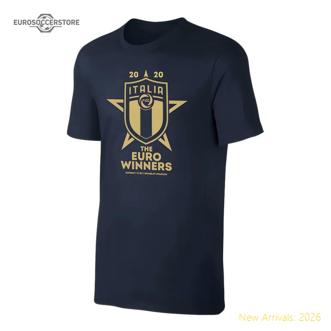 Italy WINNERS Euro 2020 - Dark Blue-Football Jersey Hub