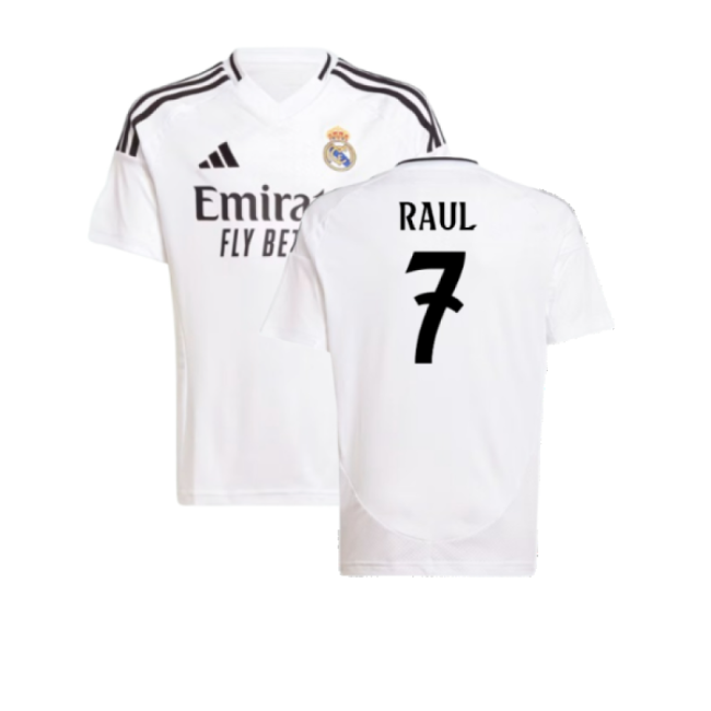 2024-2025 Real Madrid Home Shirt (Kids) (Raul 7)-Football Jersey Hub