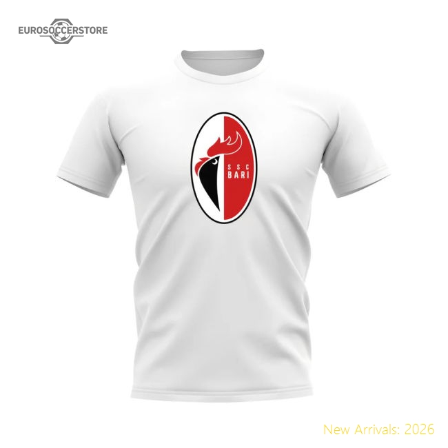 Bari Badge T-Shirt (White)-Football Jersey Hub
