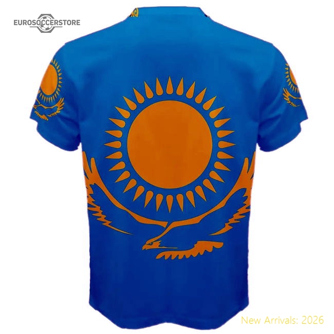 Kazakhstan Flag Sublimated Sports Jersey-Football Jersey Hub