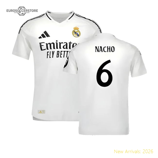 2024-2025 Real Madrid Authentic Home Shirt (Nacho 6)-Football Jersey Hub
