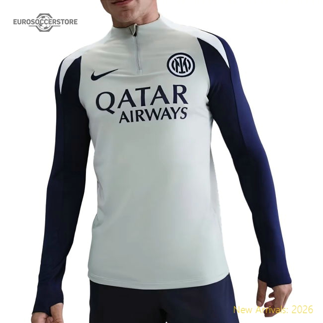 2025-2026 Inter Milan Strike Drill Top (Grey Haze)-Football Jersey Hub
