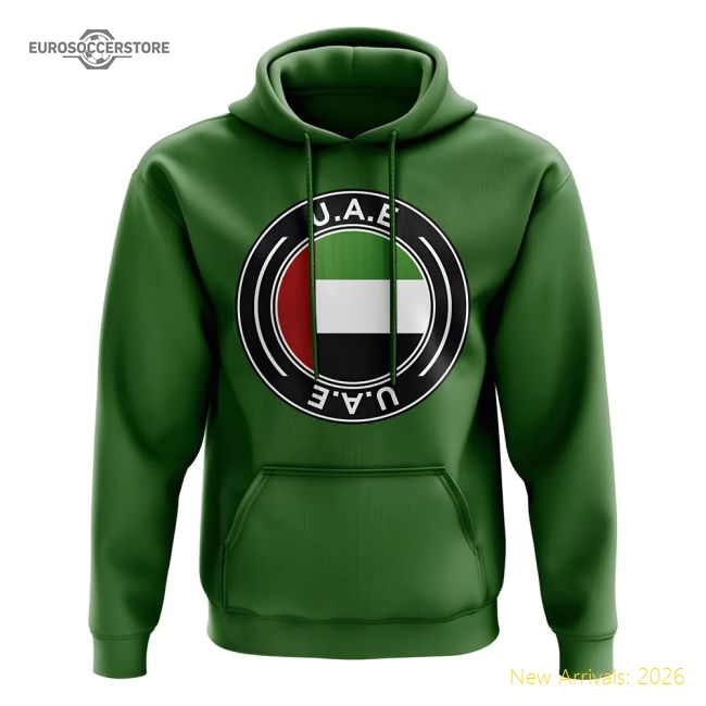 UAE Football Badge Hoodie (Green)-Football Jersey Hub